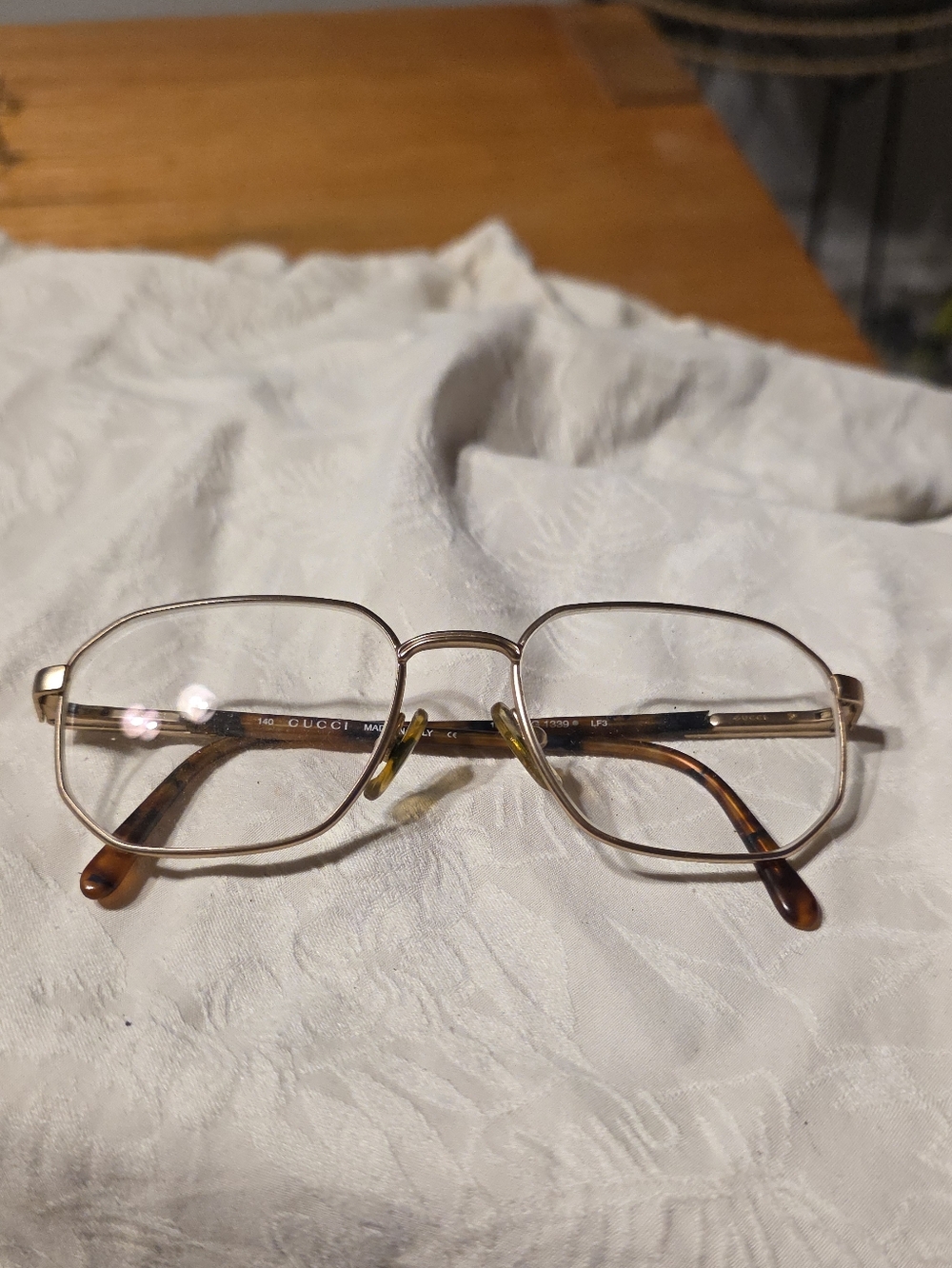 Gucci Tortoiseshell Temple Eyeglass Arms in Brown and Black